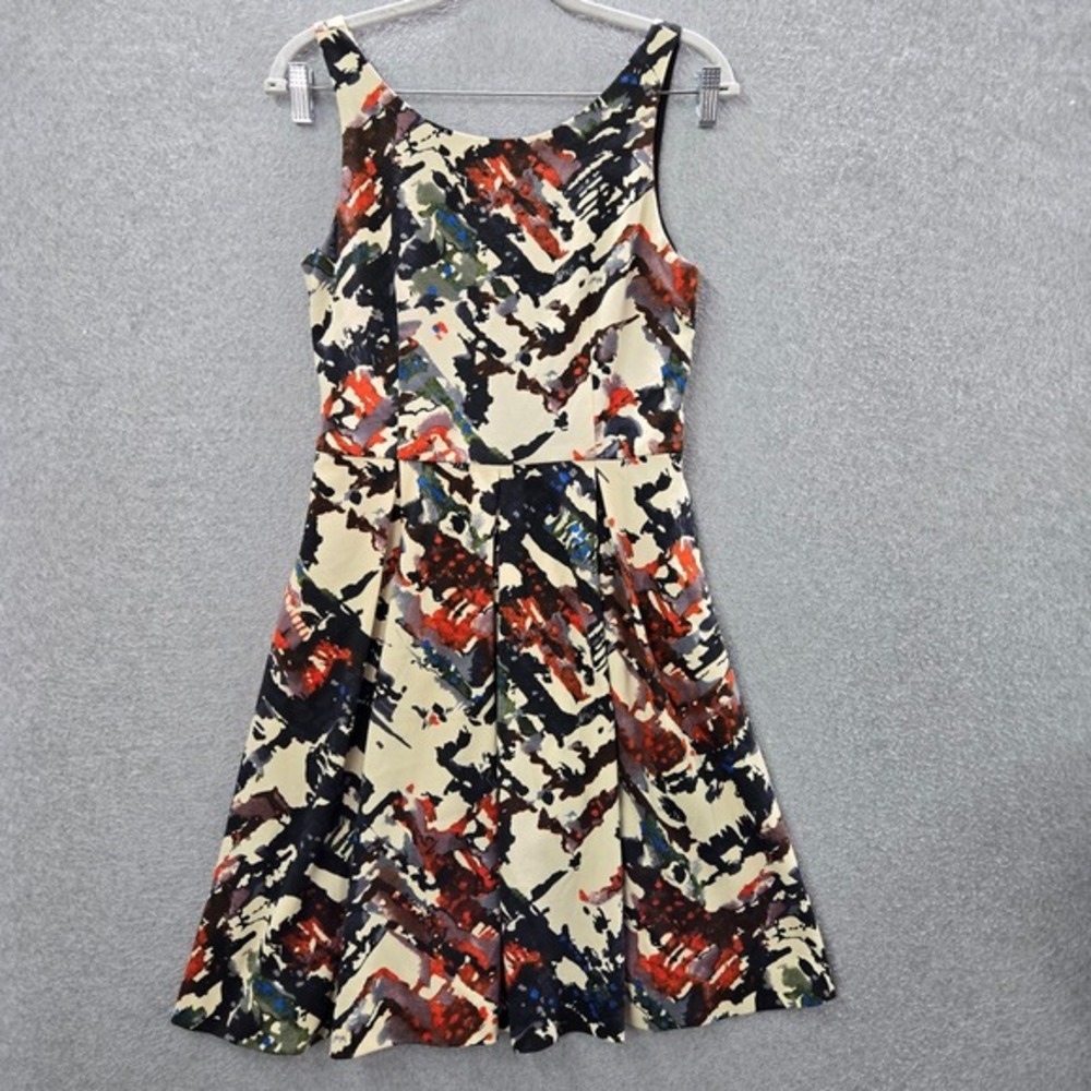 Maeve Anthropologie Women Dress Small Beige‎ Capelle Knee Length Fit & Flare